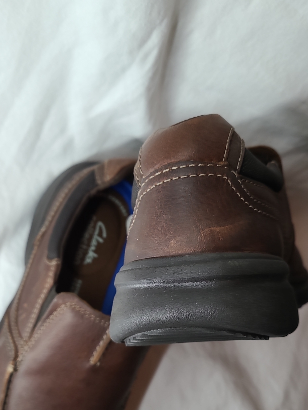 Clarks Extreme Comfort Bradley Free, Tan Slip on Size 10-1/2W Slip-On Loafer - Picture 8 of 16
